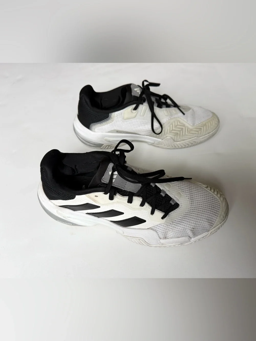 Men's White and Black Adidas Tennis Sneakers
